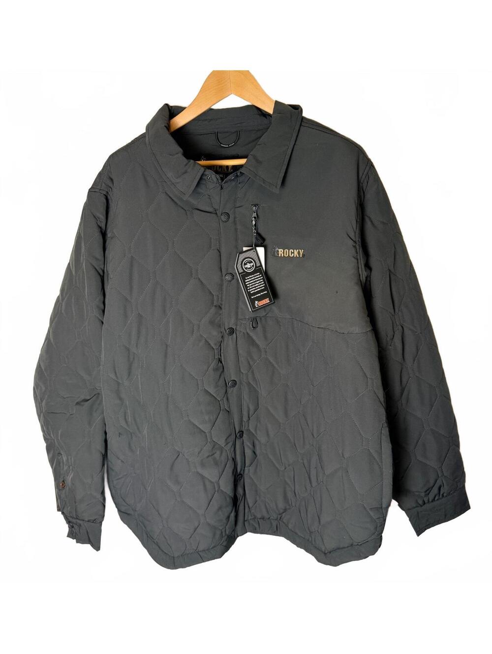 Rocky Rugged Shirt Jacket XL Black Style HWX00257 Men's Size - Picture 2 of 6